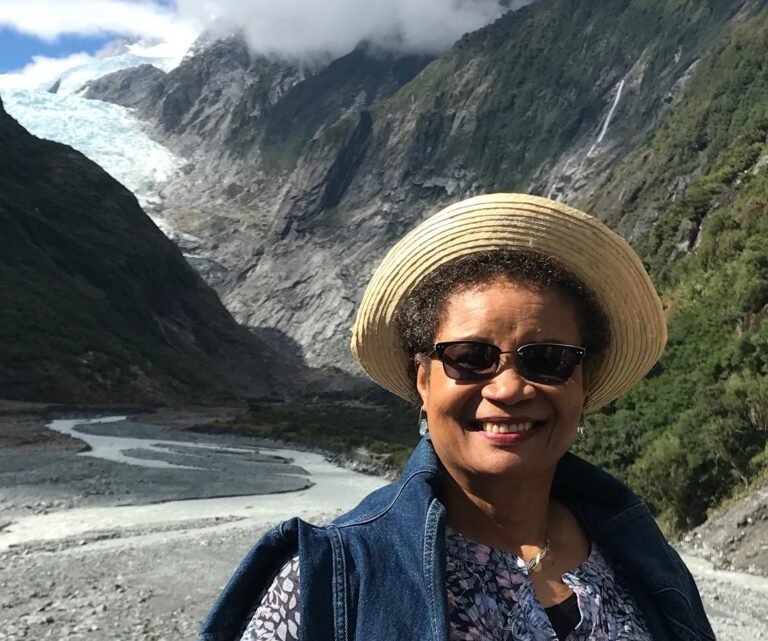 Molly from Mollywozhere at Franz Josef Glacier, South New Zealand.
